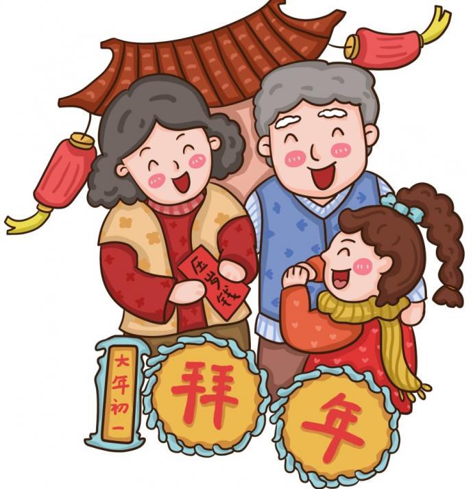 新年动漫人物拜年图片